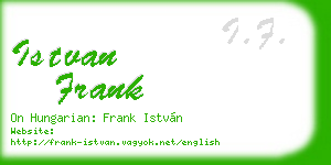 istvan frank business card