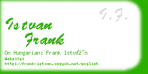istvan frank business card